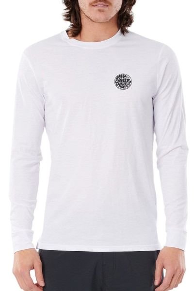 Rip Curl Wettie Logo L/Sl Uvt S - WHITE