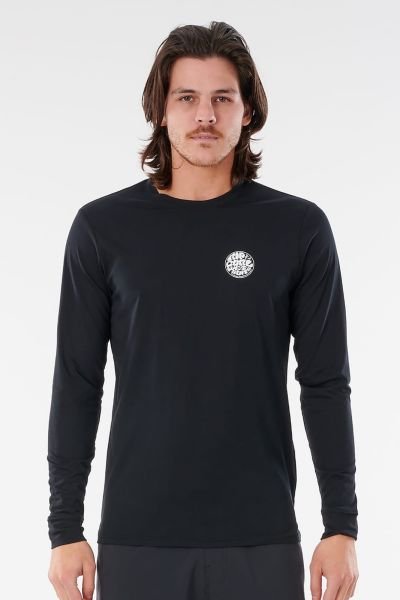 Rip Curl Wettie Logo L/Sl Uvt S - BLACK